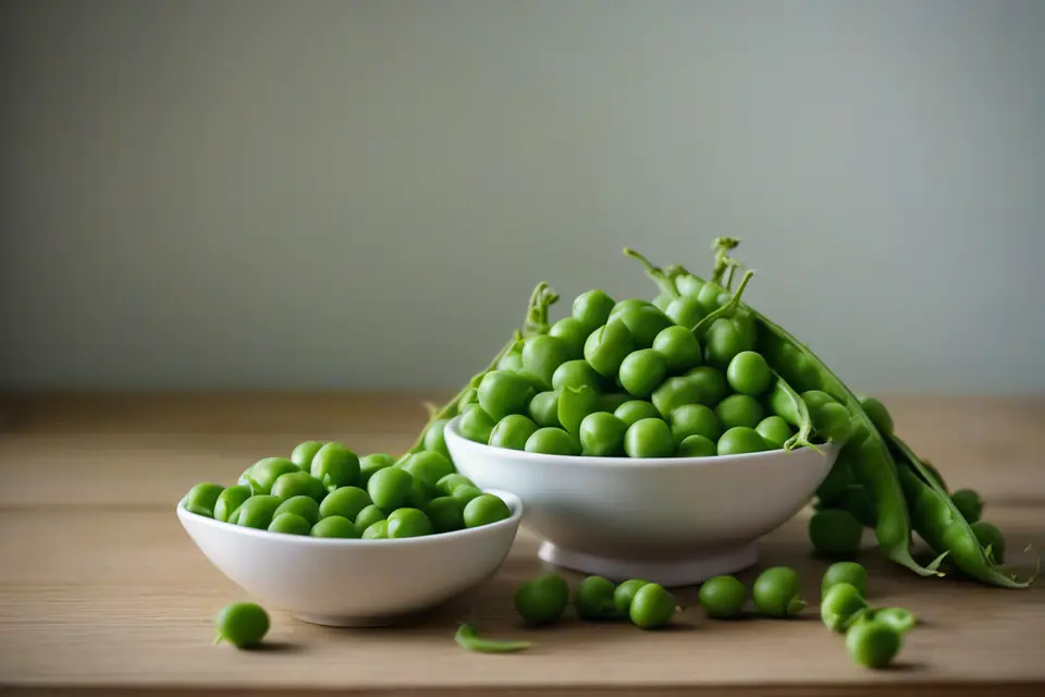 Green peas in a bowl