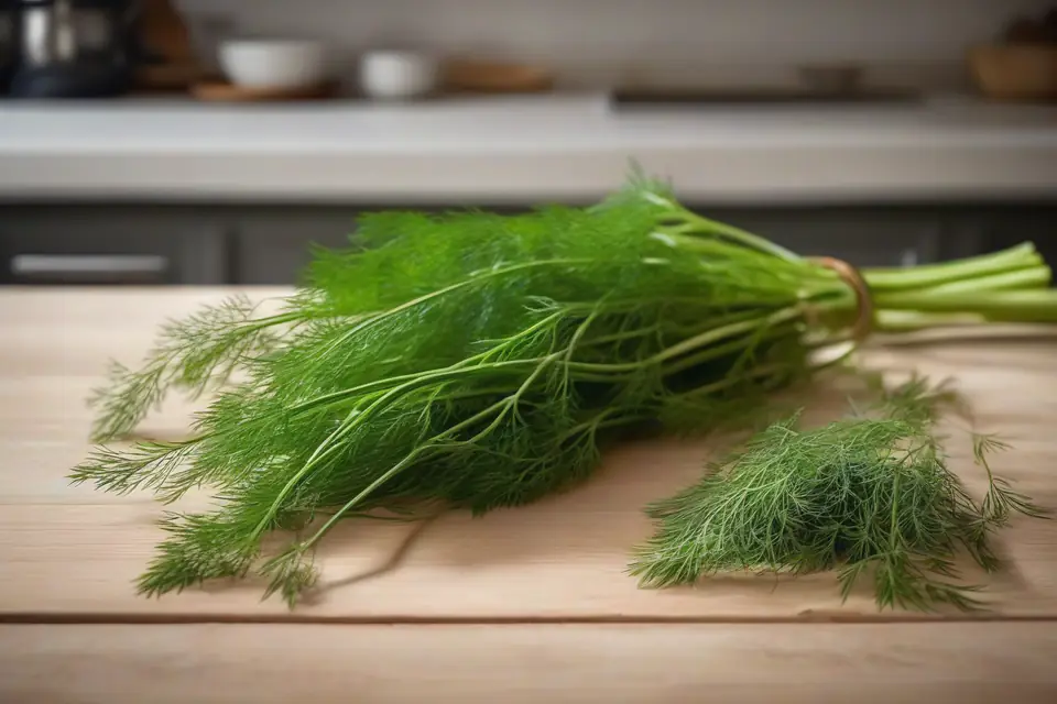 A bunch of fresh dill