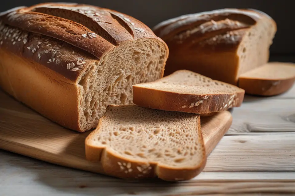 Slices of whole wheat bread