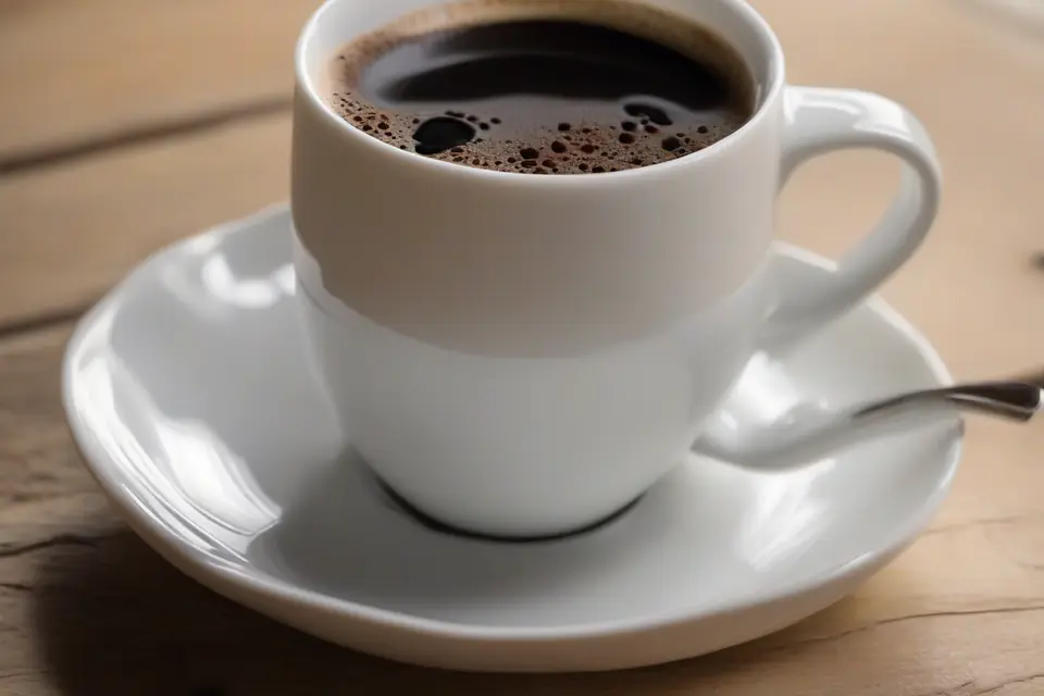 Black filter coffee in a mug