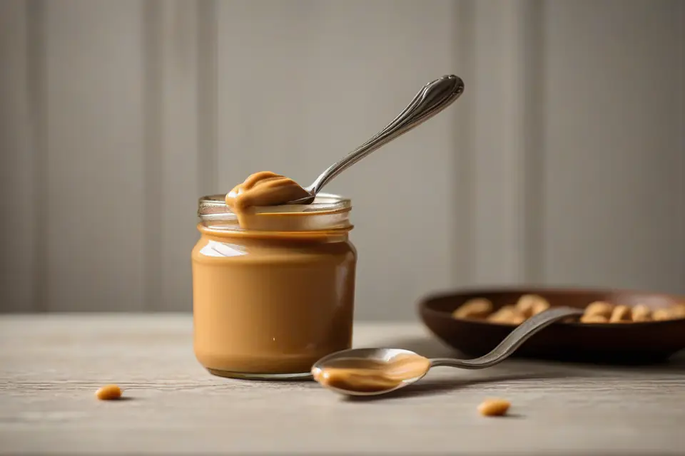 Peanut butter in a jar