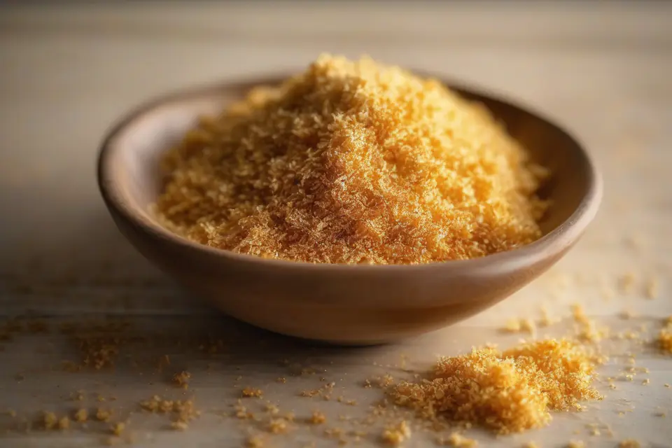 Breadcrumbs in a bowl
