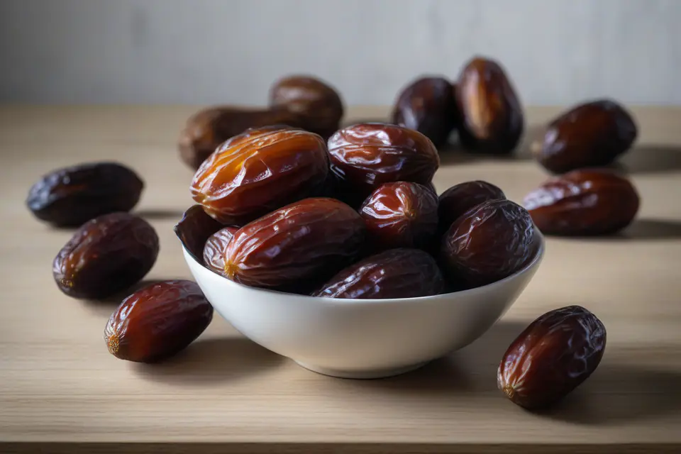 Large dates in a bowl