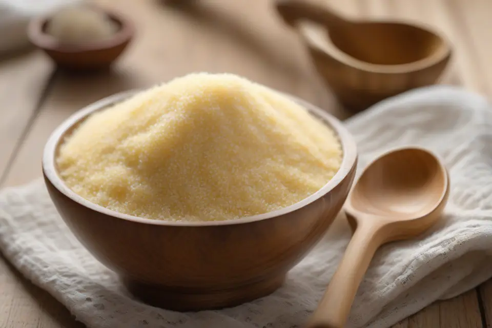Semolina in a bowl