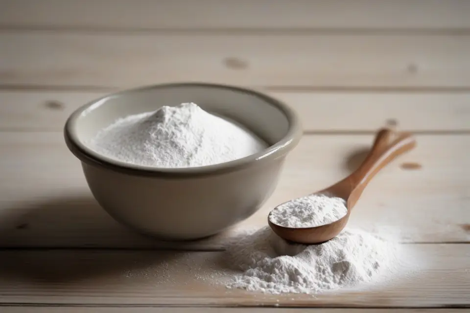 Baking powder in a bowl