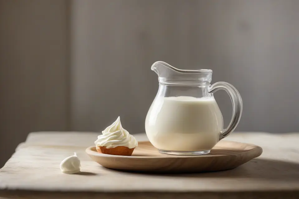 Cream in a small jug