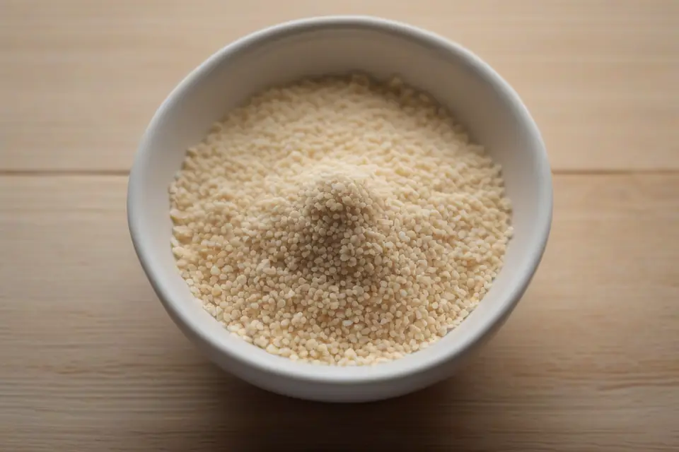 Dry yeast in a bowl