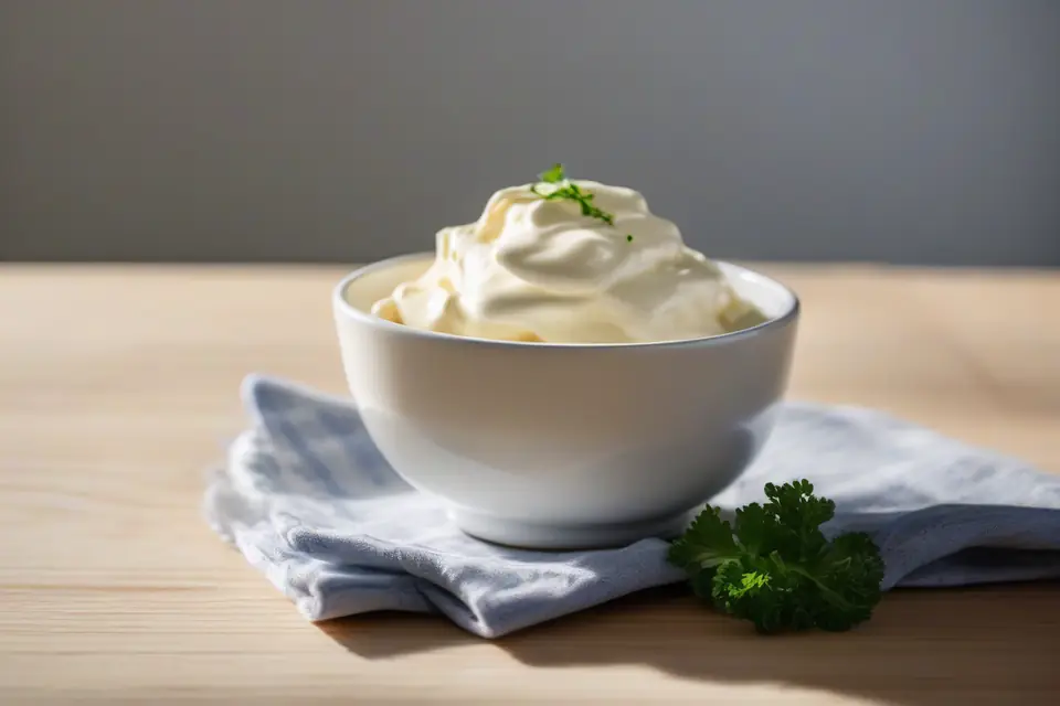 Mayonnaise in a bowl
