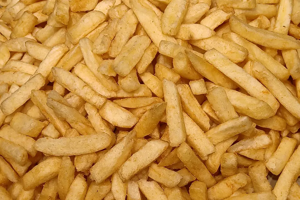 Close-up of golden French fries