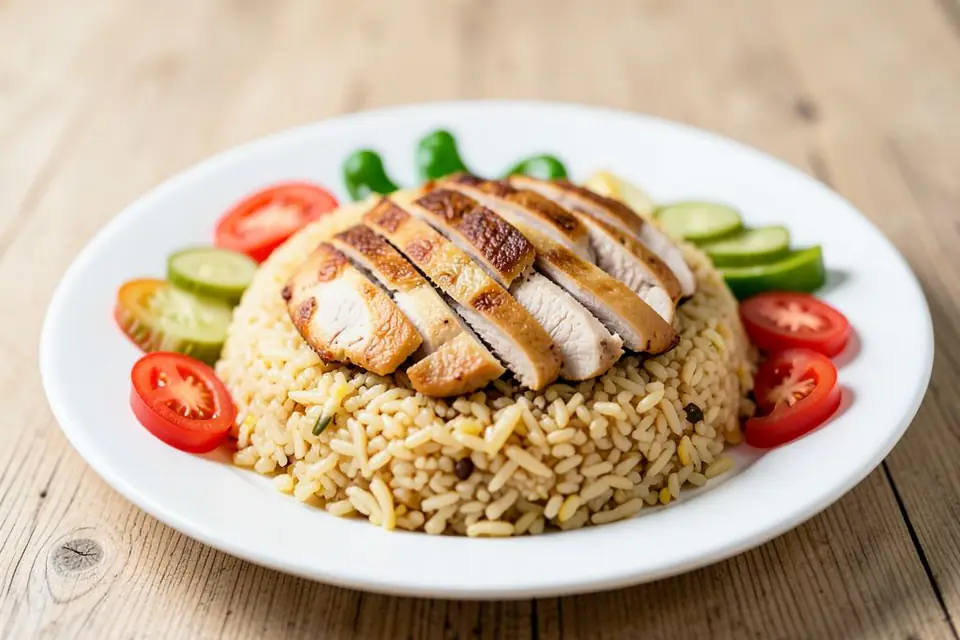 Chicken döner over rice