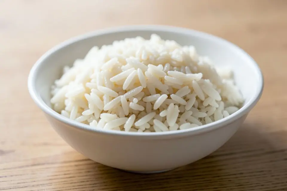Fluffy rice pilaf in a bowl