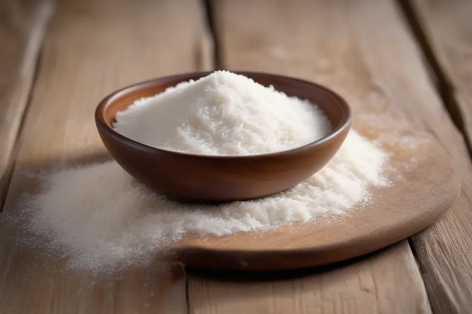 Rice flour in a bowl