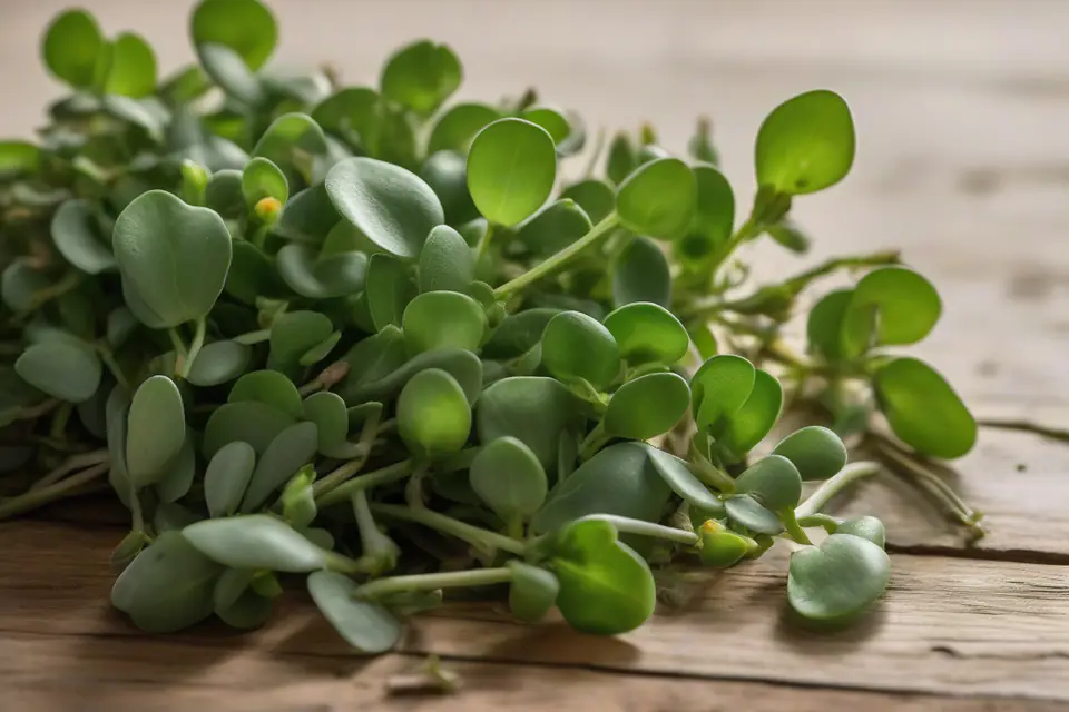 A bunch of fresh purslane