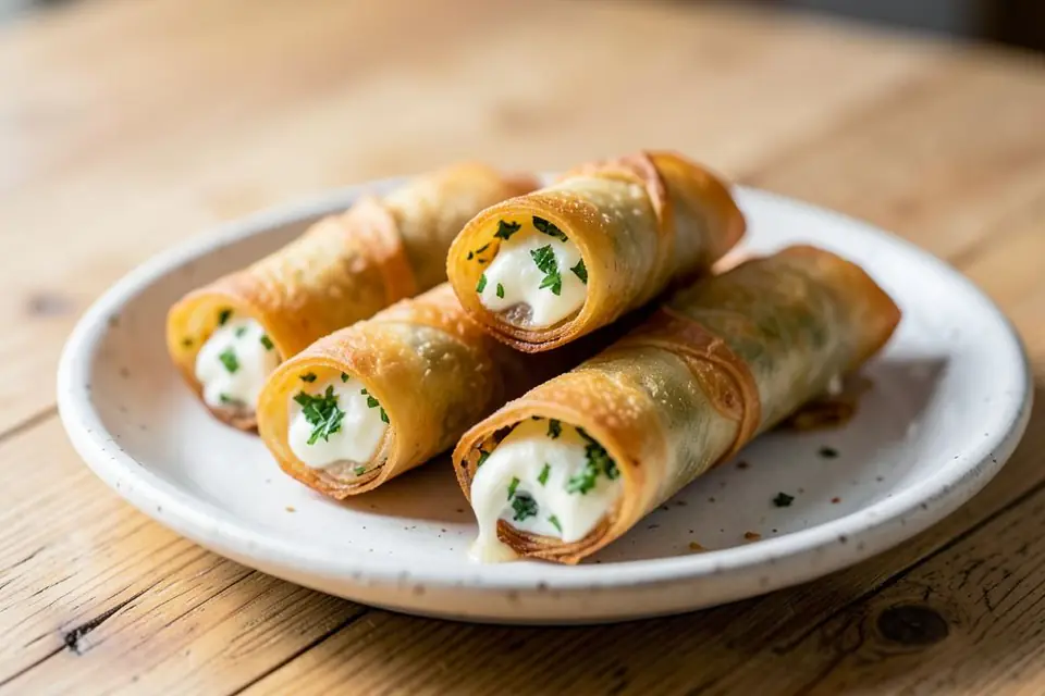 Crispy sigara böreği on a plate