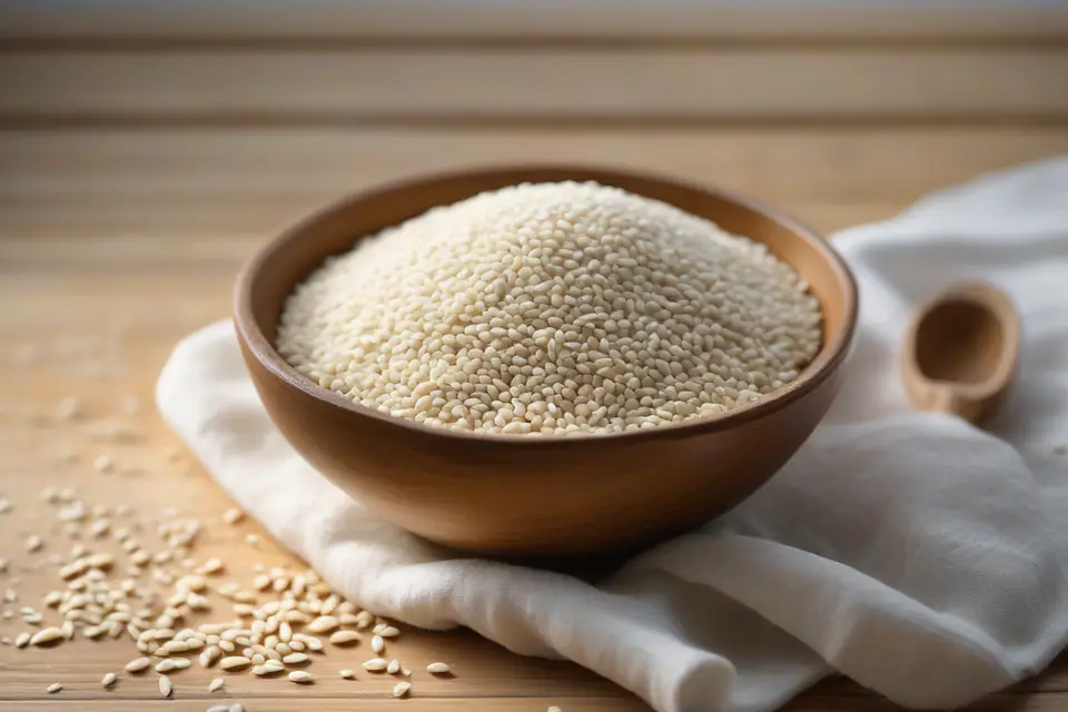 Sesame seeds in a bowl