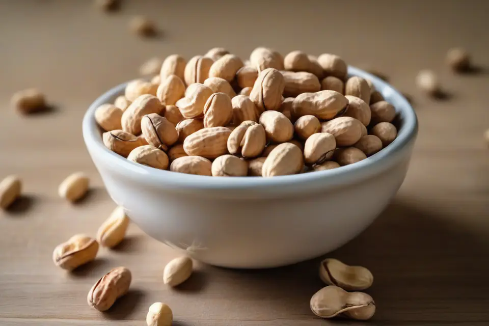 Roasted peanuts in a bowl